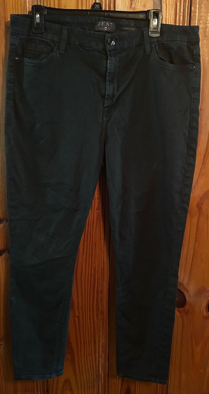 Women’s jen7 by 7 for all mankind black ankle skinny jeans size 16